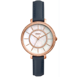 Watch strap Fossil ES4456 Leather Blue 12mm